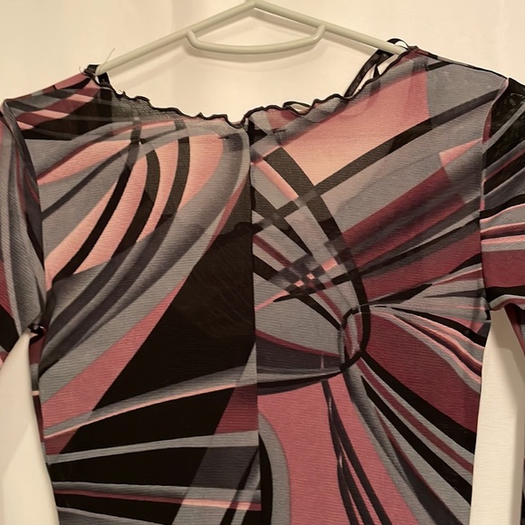 Moa Moa Purple Abstract Dress – Size Small (S) - Picture 9 of 9